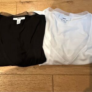 Bar III Women's Black and White 2 Tops size medium